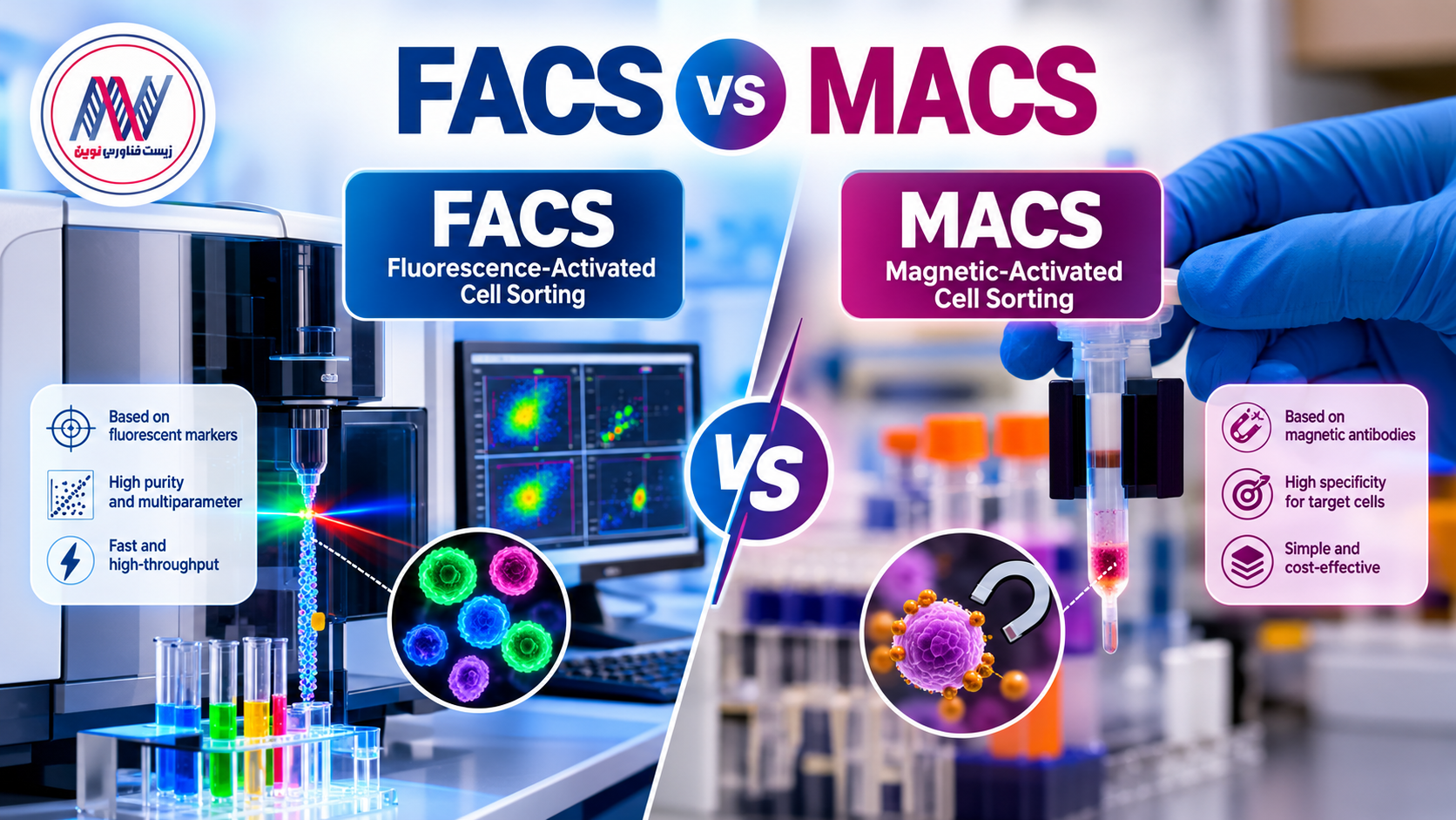 مقایسه FACS و MACS